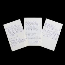 Peter Green: A Set Of Handwritten Lyrics For Rattlesnake Shake, From The Fleetwood Mac Album The...