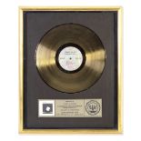 Robert Plant: A RIAA 'Gold' Disc Award For The Album The Principle Of Moments, 1983,