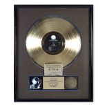 Jimmy Page: A RIAA 'Gold' Disc Award For The Album Outrider, 1988,