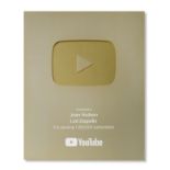 Led Zeppelin: A 'Gold' YouTube Award Presented to Led Zeppelin For 1 Million Subscribers, 2010s,