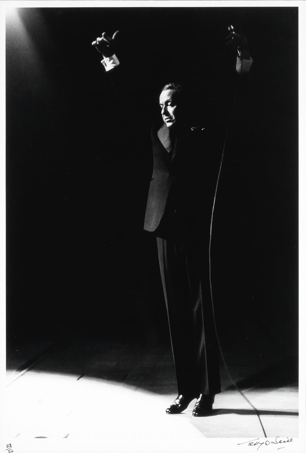 Terry O'Neill (British, 1938-2019): Frank Sinatra on Stage, London, 1989, printed later