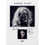 Robert Plant: A Lullaby And...The Ceaseless Roar Print Signed And Inscribed By Robert Plant, 2014,