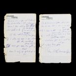 Peter Green: Handwritten Lyrics For Closing My Eyes From The Album Then Play On By Fleetwood Ma...
