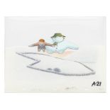 The Snowman: An Original Animation Cel of James and The Snowman Flying, 1982, 2