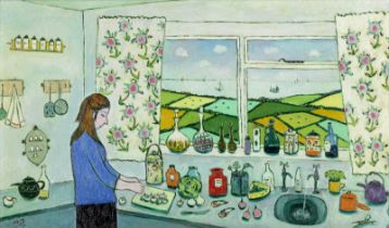 Joan Gillchrest (British, 1918-2008) The View From My Kitchen