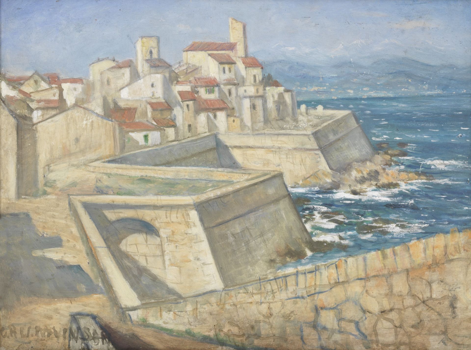 Christopher Richard Wynne Nevinson A.R.A. (British, 1889-1946) Antibes