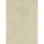 David Jones C.H. C.B.E. (British, 1895-1974) Sketch for Queen and Table (Tristan and Isolde) (Ex...