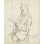 Walter Richard Sickert A.R.A. (British, 1860-1942) Portrait of a Man Reading (unframed) (Execute...