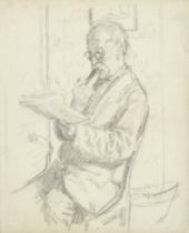 Walter Richard Sickert A.R.A. (British, 1860-1942) Portrait of a Man Reading (unframed) (Execute...