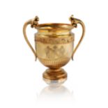 A Regency silver-gilt two handled cup Benjamin Smith II, London 1808, incuse stamped to rim RUND...