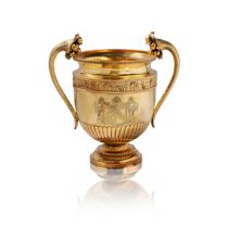 A Regency silver-gilt two handled cup Benjamin Smith II, London 1808, incuse stamped to rim RUND...