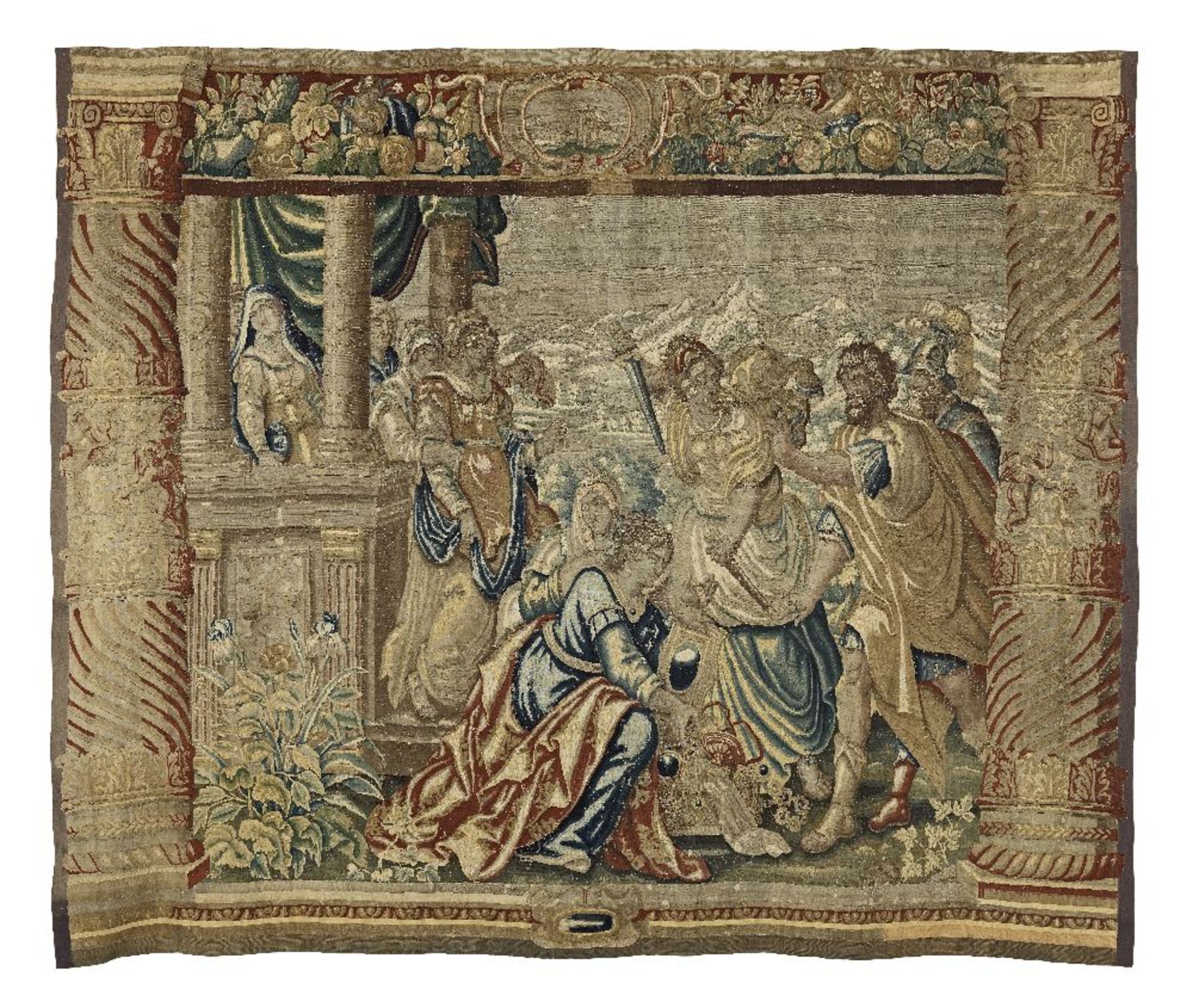 A Flemish Mythological tapestry Late 16th/early 17th century 385cm x 297cm