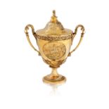 MILITARY INTEREST: a good George III silver-gilt two-handled cup and cover William Pitts, London...