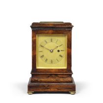 A good 19th century rosewood four glass timepiece Molyneux, 42 Lombard St., London