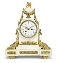 A late 18th century French ormolu and marble mantel clock Jubel, Paris