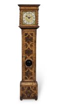 A burr walnut and oyster veneered longcase clock with 10.25 inch dial and bolt-and-shutter maintaini