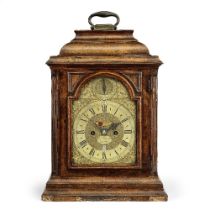 A rare mid 18th century walnut quarter repeating table clock Ellicott, London