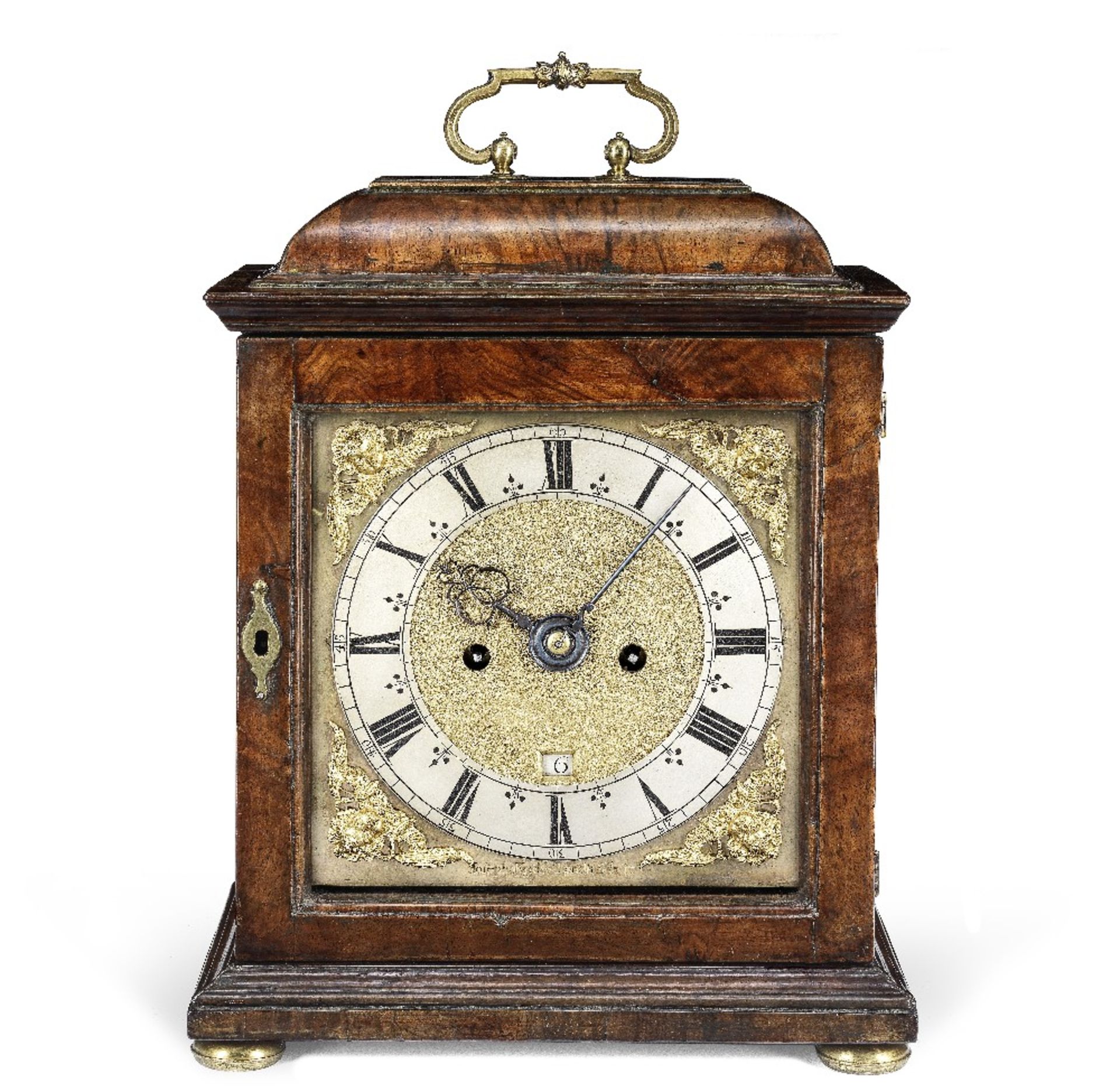 A late 17th century walnut veneered table Clock Joseph Knibb, Londini Fecit