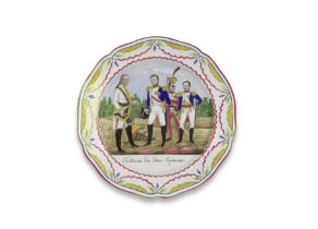 A Les Islettes faience Napoleonic plate, early 19th century