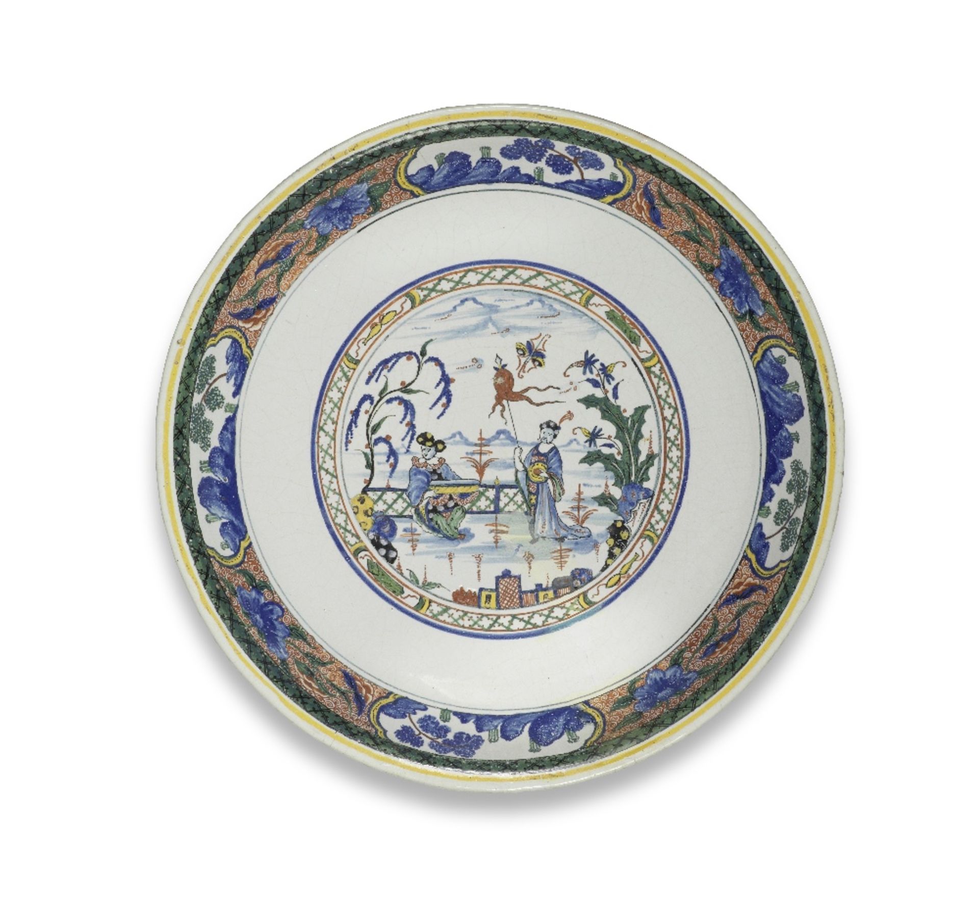 A Rouen faience bowl, first half 18th century