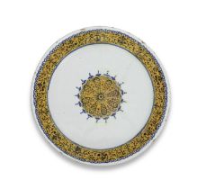 A Rouen faience plate, circa 1725