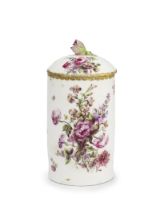 A rare Mennecy tobacco jar and cover, circa 1755