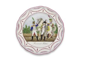 A Les Islettes faience napoleonic plate, early 19th century
