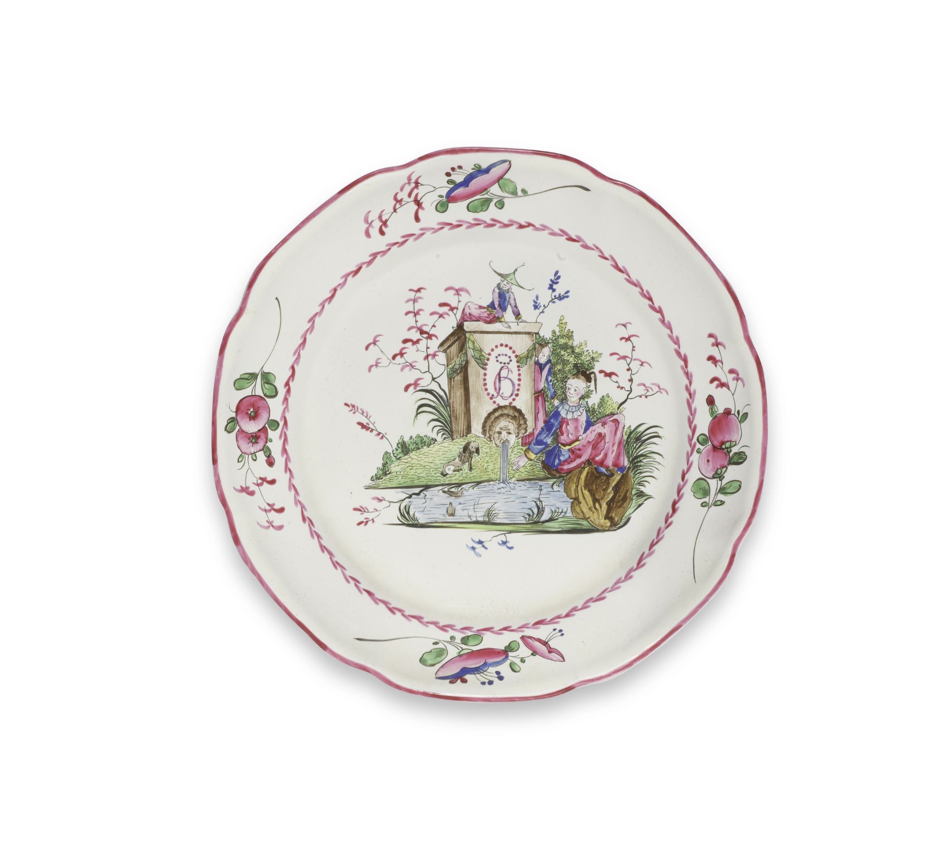 A Les Islettes faience plate, early 19th century