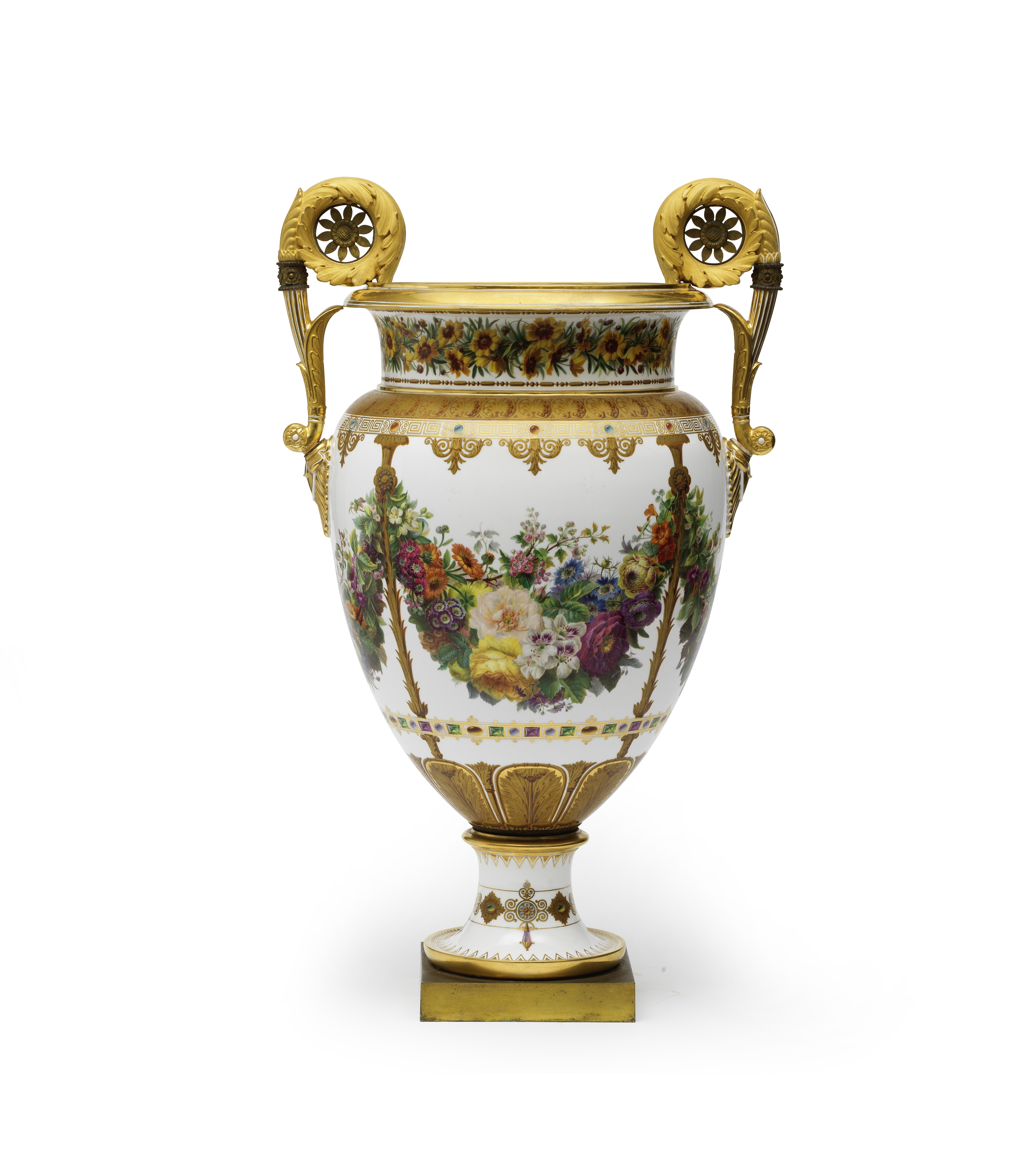 A large S&#232;vres vase (vase 'Th&#233;ricl&#233;ens') given by King Louis Philippe I to Willia...