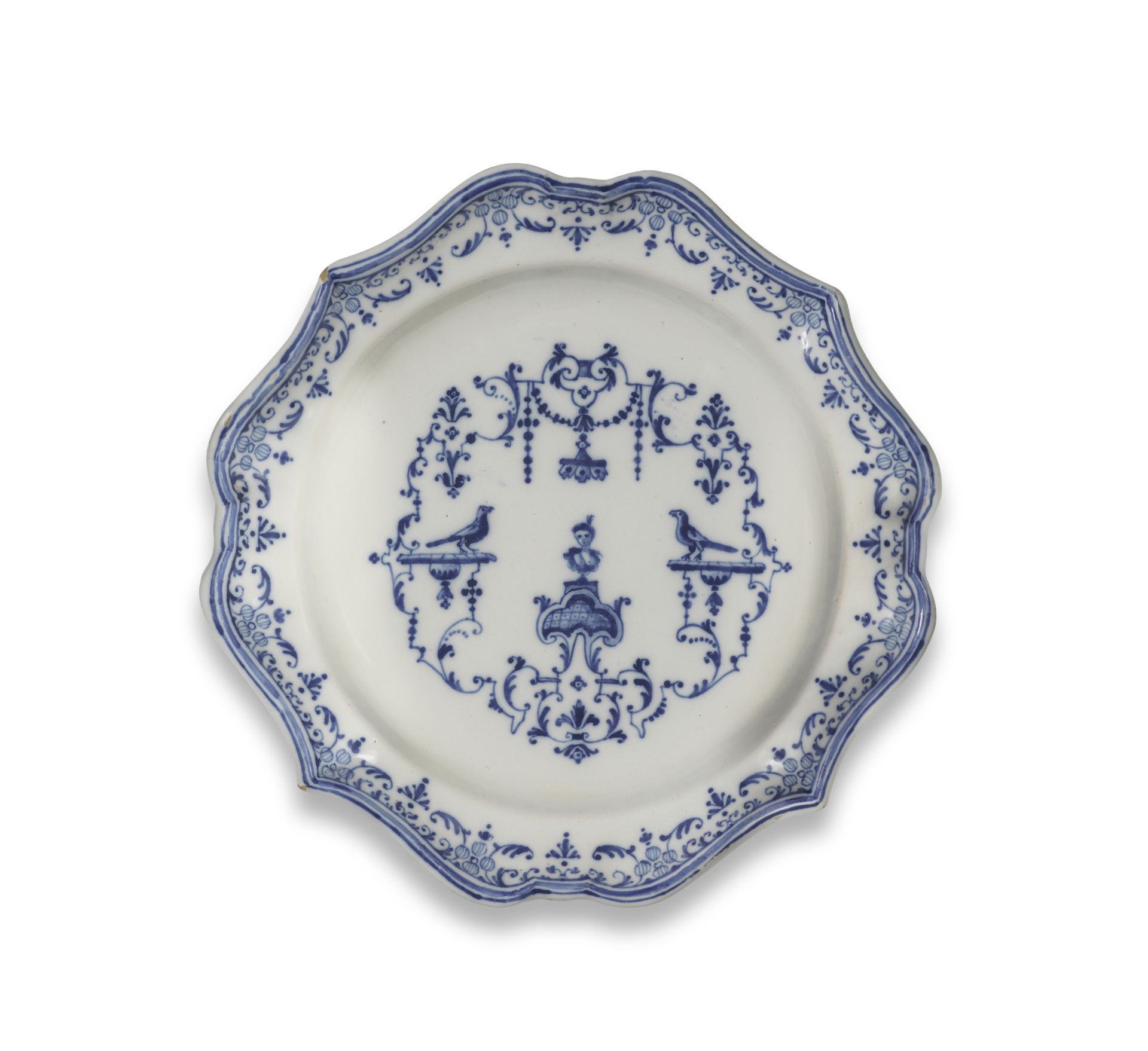 A Moustiers, Clerissy factory, faience dish, circa 1720-30
