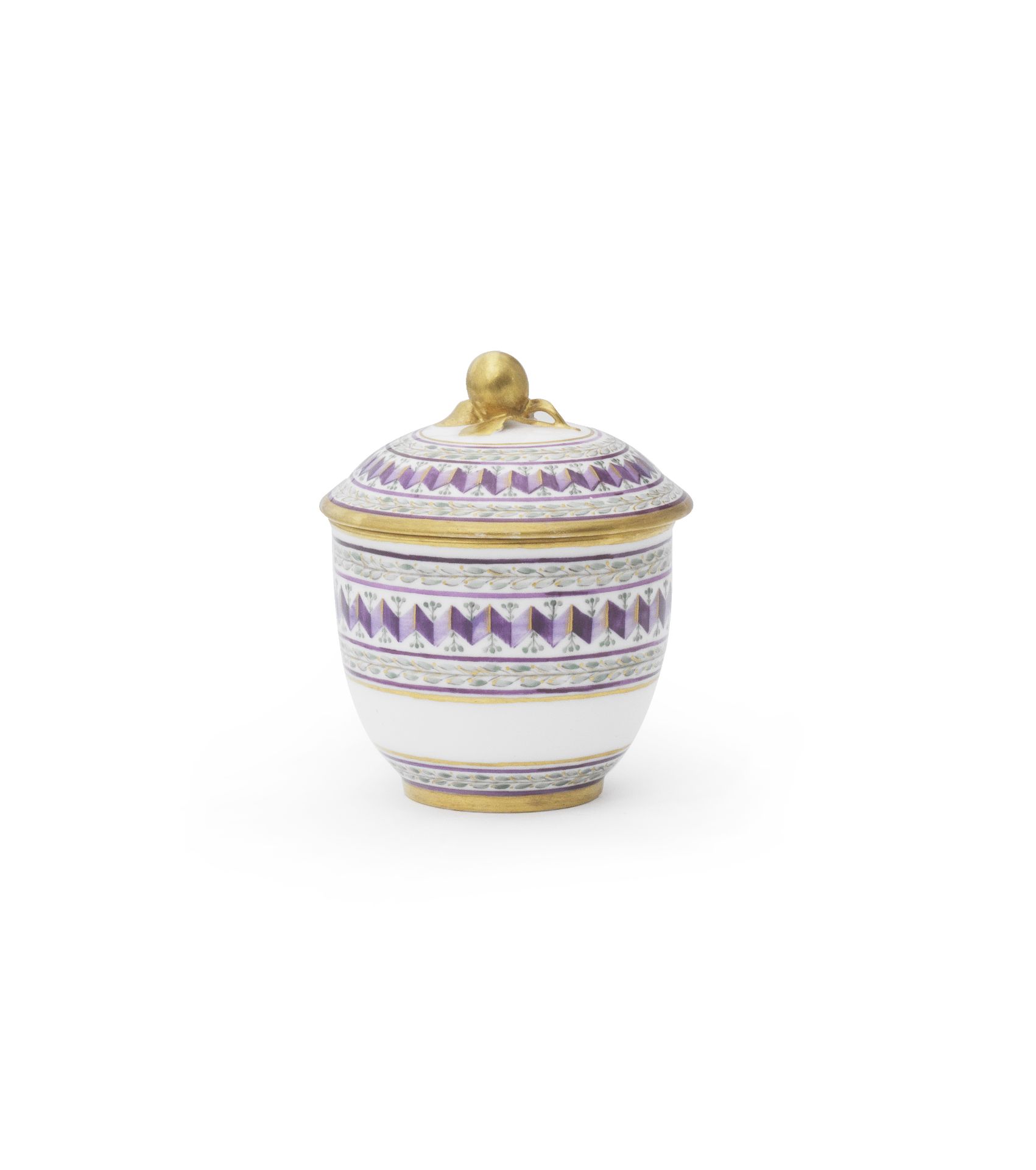 A S&#232;vres sugar bowl and cover (pot &#224; sucre 'Bouret'), dated 1785