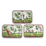 Three Les Islettes faience plaques, early 19th century
