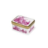 A Meissen gilt-metal mounted snuff box, 19th century