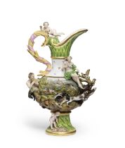 A large Meissen porcelain ewer emblematic of 'Earth', circa 1880