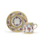 A S&#232;vres hard-paste cup and saucer (gobelet litron et soucoupe), circa 1780