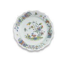 A Rouen faience plate, first half 18th century