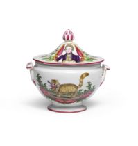 A Les Islettes faience double-handled faience tureen and cover, circa 1820-35