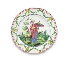 A Les Islettes faience plate, early 19th century