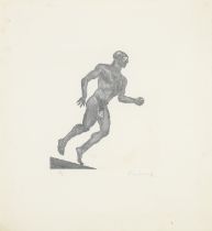 Dame Elisabeth Frink R.A. (British, 1930-1993) Running man Etching in grey, 1985, on Arches wove...