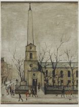 Laurence Stephen Lowry R.A. (British, 1887-1976) St. Luke's Church, Old Street, London Offset li...