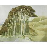 After Paul Nash (British, 1889-1946) Wood on the Downs Offset lithograph in colours, on wove pap...