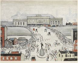 Laurence Stephen Lowry R.A. (British, 1887-1976) Station Approach Offset lithograph in colours, ...