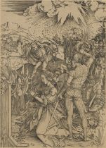 Albrecht D&#252;rer (German, 1471-1528) The Martyrdom of Saint Catherine Woodcut, circa 1498, on...