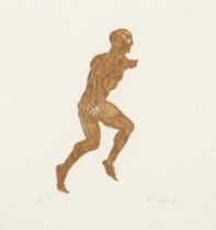 Dame Elisabeth Frink R.A. (British, 1930-1993) Man Etching and aquatint in brown, 1986, on Arche...