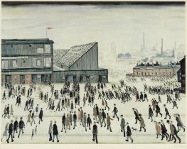 Laurence Stephen Lowry R.A. (British, 1887-1976) Going to the Match Offset lithograph in colours...