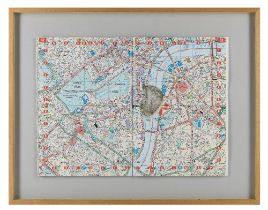 Cornelia Parker (British, born 1956) Meteorite Lands on the Houses of Parliament Readymade map i...