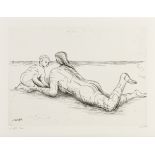 Henry Moore O.M., C.H. (British, 1898-1986) Mother and Child XIX, from Mother and Child Etching,...