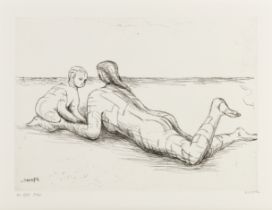 Henry Moore O.M., C.H. (British, 1898-1986) Mother and Child XIX, from Mother and Child Etching,...