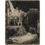 Rembrandt Harmensz van Rijn (1606-1669) The Descent from the Cross by Torchlight Etching and dry...