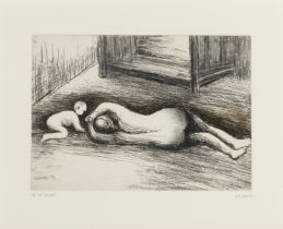 Henry Moore O.M., C.H. (British, 1898-1986) Mother and Child XV, from Mother and Child Etching w...
